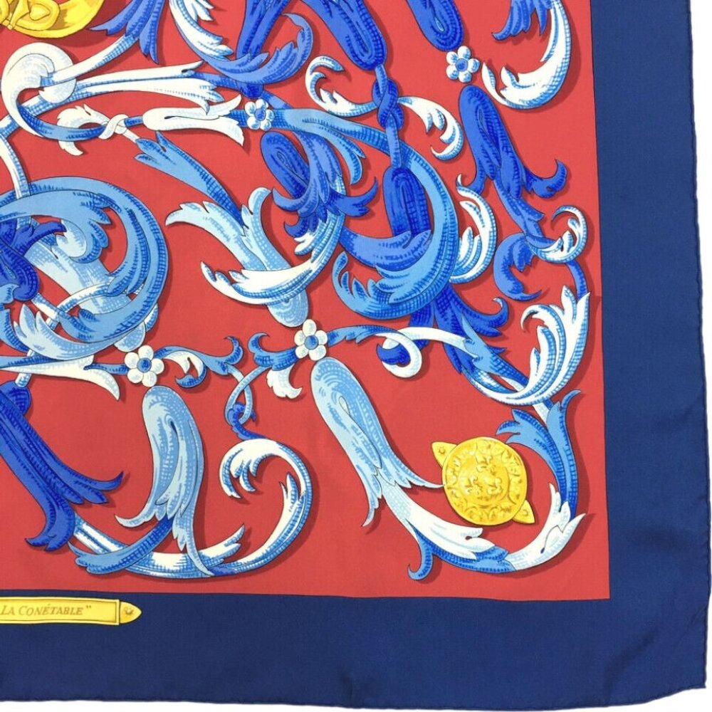 045182P (S2) Hermes Scarf Le Mors A La Conetable Carre 90 Multicolor Silk 100% - Picture 5 of 9
